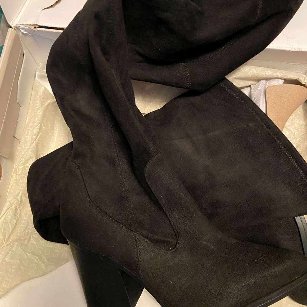 Marc Fisher Black Over the Knee Boots